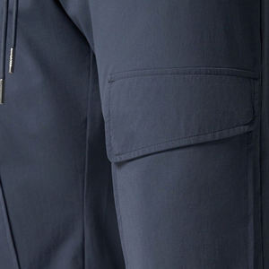 Men's <b>Elastic</b> <b>Waist</b> <b>Cargo</b> <b>Pants</b> With Multiple Pockets Drawstring Closure Quick Dry Casual Style Gray Summer Wear - Product Image 2