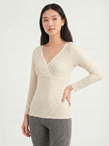 Chemise de nuit de maternité Bmama à pois jaunes, pyjama d'allaitement à manches longues, vêtements de nuit pour l'allaitement, vêtements de maison pour la grossesse, vente en gros - Product Image 4