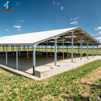 Bâtiment d'élevage économique préfabriqué pour bovins, ovins, caprins, équins et porcins – Solution durable de logement agricole à ossature métallique