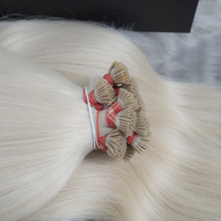 Hollywood Quality 26 pouces blanc blond vietnamien brésilien brut Afro Style Grade vierge I-Tip Extensions et faisceaux de cheveux humains