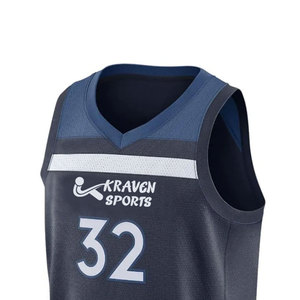 เสื้อบาสเก็ตบอลดีไซน์ล่าสุด ระบายอากาศได้ดี ป้องกันแบคทีเรีย พิมพ์ลายแบบซับลิเมชั่น ปรับแต่งชื่อทีมและหมายเลขได้ - Product Image 4