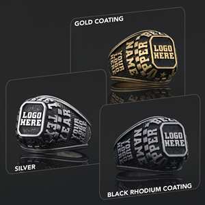 แหวนโรงเรียน BOJ รุ่น 010 แหวนเงินประดับเพชรแบบสั่งทำพิเศษสำหรับรับปริญญา แหวนมหาวิทยาลัยและแหวนชั้นเรียนสำหรับทุกเพศ เป็นของขวัญสำหรับงานปาร์ตี้ - Product Image 2