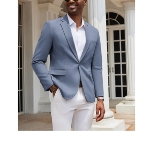 Men's Double Breasted 3-Piece Wedding Suit <b>Set</b> Anti-Wrinkle Italian Style OEM Service V-neck Collar Customizable Colors Custom - Product Image 2