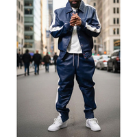 Survêtement d'hiver en cuir massif sur mesure pour hommes - Haute qualité, imperméable, respirant, style streetwear