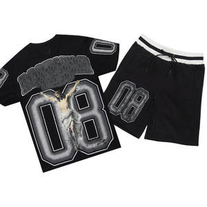 <b>Men</b> <b>Summer</b> T <b>Shirt</b> and Short Set Casual Training Two Piece Sportswear Outfit <b>for</b> Gym Workout Fitness Exercise Daily Wear - Product Image 4