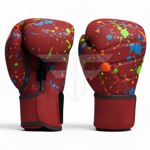 Gants de boxe en cuir respirant de qualité supérieure, anti-humidité, avec fermeture auto-agrippante pour protection, confort et entraînement - Product Image 2