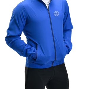 Chaqueta Deportiva Ligera, Cortavientos con Cierre para Entrenamiento Atlético, Ropa Deportiva para Hombre y Mujer, Fitness al Aire Libre, Azul Rey - Product Image 3