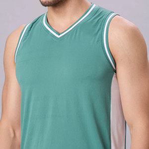 Chaleco Deportivo de Verano para Hombre, Ecológico, Transpirable, Corte Ajustado, Cuello Redondo, Poliéster/Algodón, Sin Mangas, Venta al Por Mayor - Product Image 4