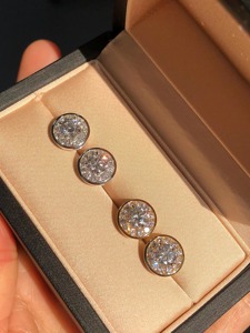 14K White Gold 1.60ct Round Lab Grown Diamond Stud <b>Earrings</b>, Elegant Minimal Diamond Studs for Everyday Wear Jewelry - Product Image 5