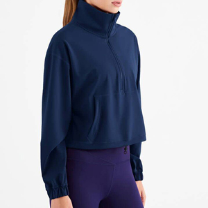 Custom Women's Active <b>Workout</b> Gym Top Quick Dry Long Sleeve Fitness <b>Jacket</b> Zipper Breathable Yoga Sport Activewear Quality - Product Image 2