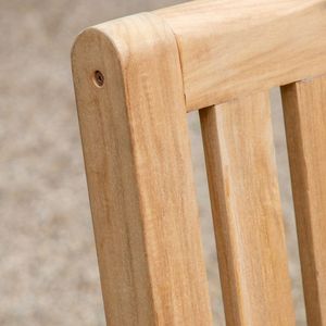 Banc de patio incurvé en teck massif à dossier haut, 2 places, pour extérieur - Product Image 5