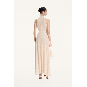 Faldas Casuales Elegantes para Mujer al por Mayor, Falda Midi ELARA Color Beige Antiarrugas, Suministro ODM, Faldas para Todas las Temporadas - Product Image 2
