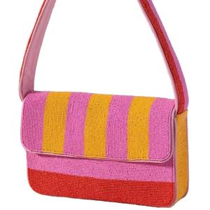 Elegante bolso de hombro con cuentas y bordado de cuentas, bolso bordado a mano con diseño único y hecho a mano. - Product Image 1