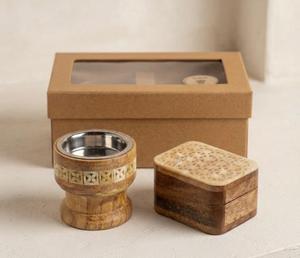 Quemador de Incienso de Madera Hecho a Mano, Material de Sándalo, Difusor Aromático, Uso Durante Todo el Año, Decoración para Ramadán y Eid, Estilo Único, Nueva Llegada - Product Image 4