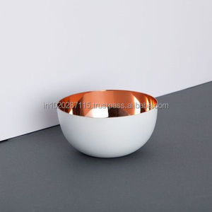 Elegante tazón de cobre para servir para decoración moderna del hogar, comida tradicional que sirve auténtico accesorio elegante hecho a mano - Product Image 1