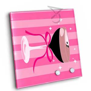 Pink Cocktail Lash Tile Acrylic Sustainable Custom Logo Striped Lash Extension Holder <b>Board</b> Square Shaped - Product Image 4