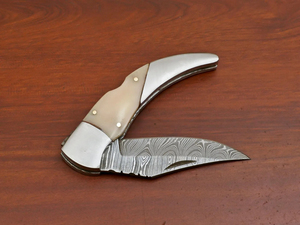 Couteau à lame fixe en acier Damas à gravité, nouveau design haut de gamme, OEM, populaire, portable, pour l'extérieur, l'autodéfense et le camping - Product Image 4