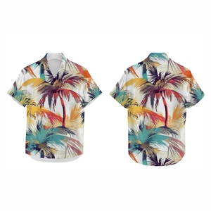 Chemise Homme Imprimé Tropical Premium Légère Boutonnée Décontractée pour Vacances et Loisirs Estivaux Fabrication Personnalisée - Product Image 1