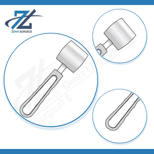 Maillet Royal Cornwall en acier inoxydable, manuel, pour usage chirurgical, avec manche allongé, tête soudée robuste, 190 mm de long, 1000 g, certifié CE - Product Image 4