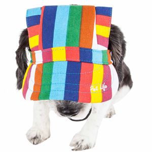 Cappello per Cani Colorato e Floreale con Protezione UV, Regolabile, Abbigliamento alla Moda per Animali Domestici - Product Image 4