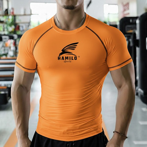 Chemise de compression à manches longues pour homme en coton 100% de haute qualité, légère et respirante avec motif uni - Product Image 4