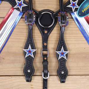 Ensemble d'équipement équestre Western : Têtière, Collier de poitrée, Rênes, Selle – Cuir durable de haute qualité, personnalisable, équipement complet parfait - Product Image 6