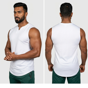 Men's Sleeveless Muscle <b>Tank</b> <b>Top</b> <b>White</b> Athletic Gym Fitness Bodybuilding Workout Sports Vest Shirt Casual Summer Wear - Product Image 2