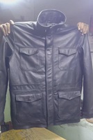 Manteau long en duvet noir pour homme M65 de haute qualité en satin imperméable et écologique avec col mandarin
