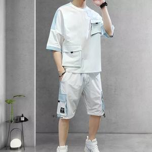 Custom Logo New Design Fashion Sportswear Shirt and <b>Shorts</b> Casual Running Two Piece Custom Summer <b>Men</b> <b>Short</b> Set - Product Image 3