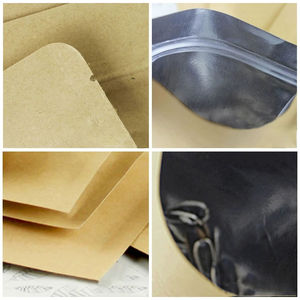 Bolsas Reutilizables de Papel Kraft para Almacenamiento de Alimentos con Ventana, Bolsas de Fondo Plano con Ventana y Cierre - Product Image 2