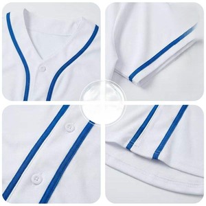 Mens 6 Button Baseball Jersey Pullover Sport Shirt Contrast Trim Lightweight <b>Game</b> Day Street Wear Athletic Top - Product Image 5