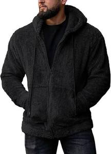 Warm Cotton Jacket Cozy Sherpa Cotton Blanket Comfortable Autumn Outerwear Regular Fit Mens Sherpa Woolen Zip Hoodie Vintage - Product Image 4