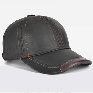 Latest Design Direct Sale Custom OEM Service Genuine Leather <b>Cap</b> New Streetwear Style Genuine Leather <b>Cap</b> - Product Image 6