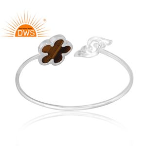 Latest Selling 925 <b>Sterling</b> <b>Silver</b> Natural Yellow Tiger Eye Gemstone <b>Bracelet</b> Custom Jewelry For <b>Women</b> Gift For Her - Product Image 4