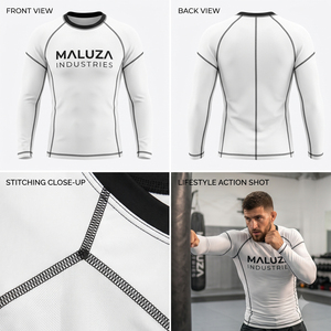 Maillot Rash Guard Premium Personnalisé Homme Manches Longues Haute Élasticité Protection Solaire UPF 50+ pour BJJ Grappling Surf Natation - Product Image 4