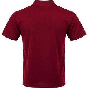 Polo personnalisé bordeaux en gros pour hommes, T-shirt décontracté à manches courtes en coton uni, Fabricant et fournisseur de vêtements - Product Image 2