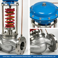 Vanne de régulation de pression auto-constituée en acier au carbone ou acier inoxydable 304/316, à bride, pour vapeur, eau, gaz, PN16 ANSI Classe 150