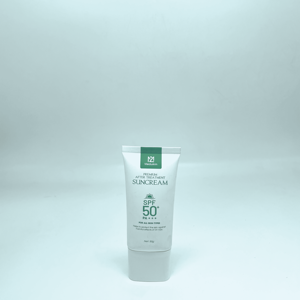 Tubo de plástico PE ovalado mate de 50g, impresión offset, serigrafía, para crema de protección solar, cuidado de la piel, tapa de rosca brillante, 2 capas - Product Image 1