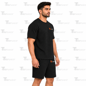 Conjunto de Camiseta y Pantalones Cortos de Moda Masculina, Ropa Deportiva de Algodón de Verano, Atuendo Informal de Dos Piezas, Ropa de Entrenamiento para Gimnasio, Estilo Urbano Ligero - Product Image 2