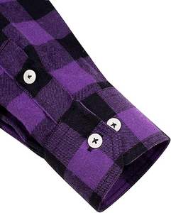 Chemises en flanelle pour hommes, respirantes, style streetwear, mode décontractée, chemises en flanelle personnalisées OEM, chemises à carreaux 100% coton pour homme - Product Image 4