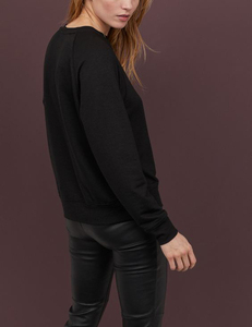 Sudadera con capucha oversize de forro polar Y2K para mujer, negra, de cuello redondo, teñida con hilo, con hombros caídos, para invierno - Product Image 6