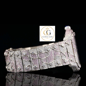 Nuevo Reloj Blanco con Incrustaciones de Diamantes y Piedras de Circonia Cúbica, Caja Metálica, para Eventos Formales/de Negocios, Precio de Fábrica - Product Image 6