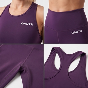 <b>Womens</b> <b>2</b> <b>Piece</b> Yoga Leggings Set High Waist Leggings & Racerback Sports Bra Base Layer Gym <b>Outfit</b> Set Ladies Lightweight Gym Set - Product Image 6