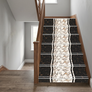 Luxury Matte Marble Porcelain <b>Step</b> Riser Tiles 200x1200mm Anti-Slip Stair Treads for Bathroom and Premium Architecture - Product Image 3