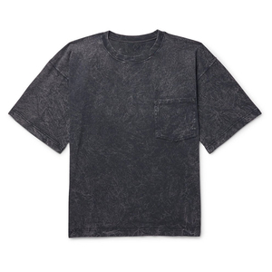 Camisetas de Manga Corta con Cuello Redondo, Cómodas, de Primera Calidad, Ecológicas, de Tela de Algodón Suave al Tacto, Lavado Ácido - Product Image 1