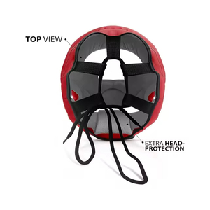 ราคาโรงงานโดยตรง ชุดป้องกันศีรษะสำหรับชกมวย พร้อมเคลือบโลหะ หนังวัวแท้และวัสดุโฟม สำหรับฝึกซ้อม MMA/ซานด้า-ป้องกันการบาดเจ็บ - Product Image 3