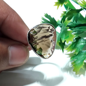 Natural Smoky Quartz Checker Cut <b>Ring</b>, Smoky Quartz Gemstone <b>Ring</b>, 925 Sterling Silver <b>Ring</b>, Handmade Statement <b>Ring</b> - Product Image 5