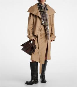 Abrigo Corto de Invierno Estilo Británico, Cuello Alto, Mangas Raglán, Cierre Cruzado Vintage, Reversible, Ecológico, Holgado - Product Image 4