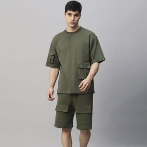 Conjuntos de Camiseta y Pantalones Cortos para Hombre, 100% Poliéster, Cintura Elástica, Transpirable, Secado Rápido, 2 en 1, Ropa Deportiva, Precio al por Mayor - Product Image 5