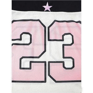 Print Logo Front Unisex V-neck Quick Dry Breathable Regular Short Soccer Basketball Baseball Cropped <b>Drop</b> Shoulder Mesh Elastic - Product Image 3